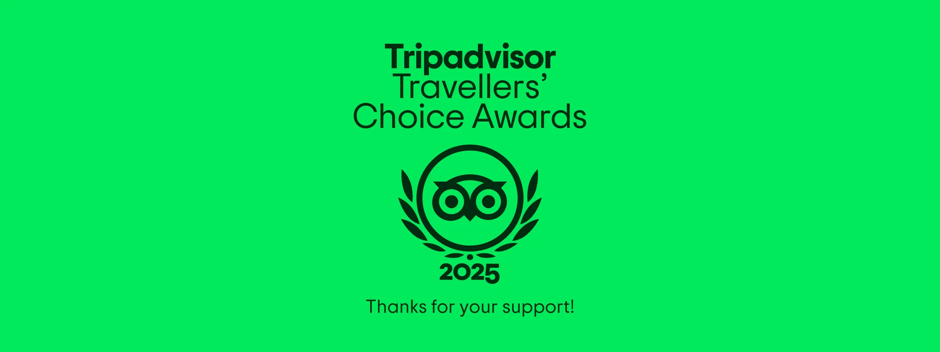Tripadvisor Travelers’ Choice award 2025